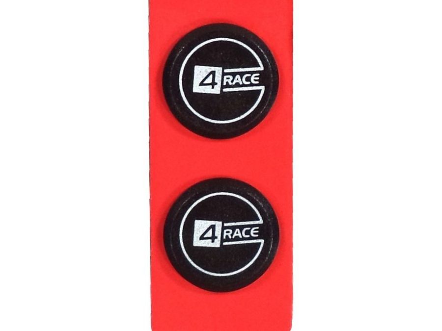 Gripy tvrzené pěnové 4RACE NBR127mm červené