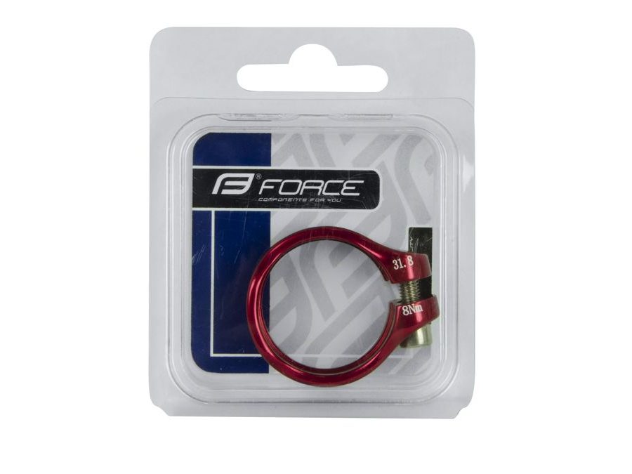 Objímka sedlovky FORCE na inbus 31,8mm Al, červená