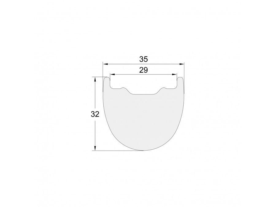 Karbonový ráfek Nextie SYM. 35mm 27,5" Carbon Fiber / 650B Mountain Bike Clincher Rim Tubeless Compatible [NXT27AM35]