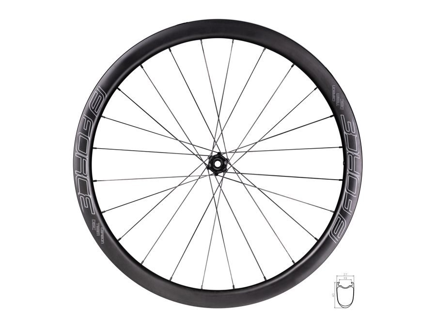 Zadní silniční kolo FORCE TEAM SP KARBON DISC CAMPA 40 plášťové