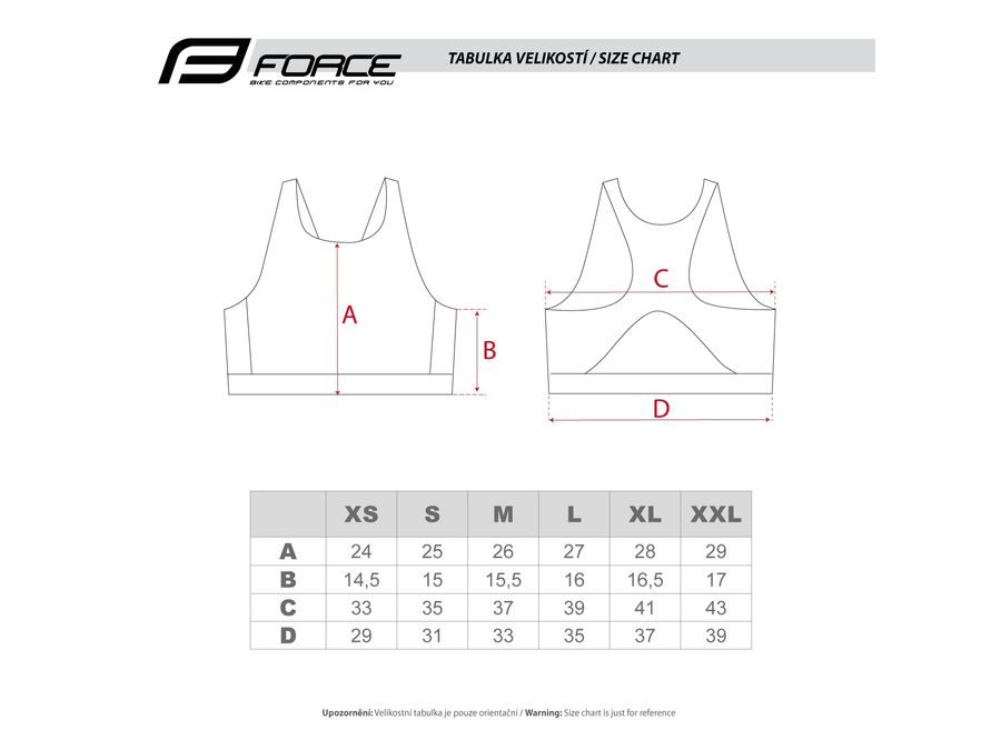 Sportovní podprsenka FORCE GRACE, černá