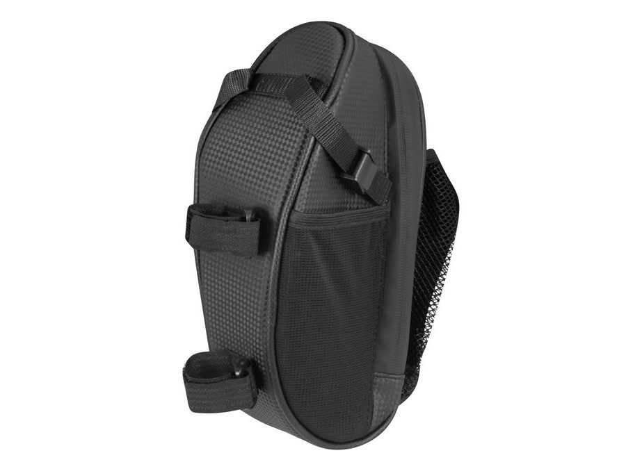 Brašna pod sedlo FORCE FUSE+síťka na láhev, černá