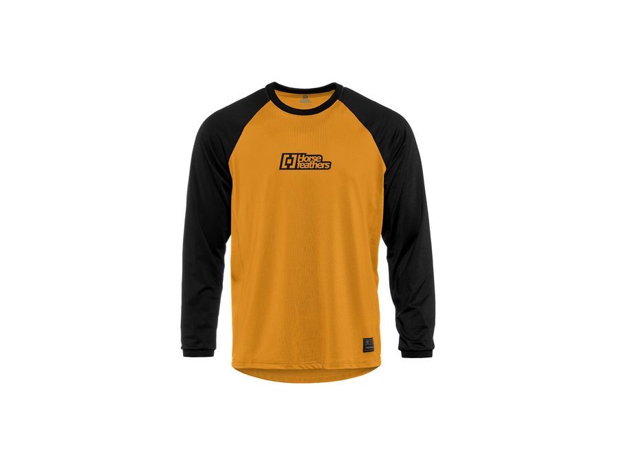 Pánský dres HORSEFEATHERS Spike LS - sunflower/black