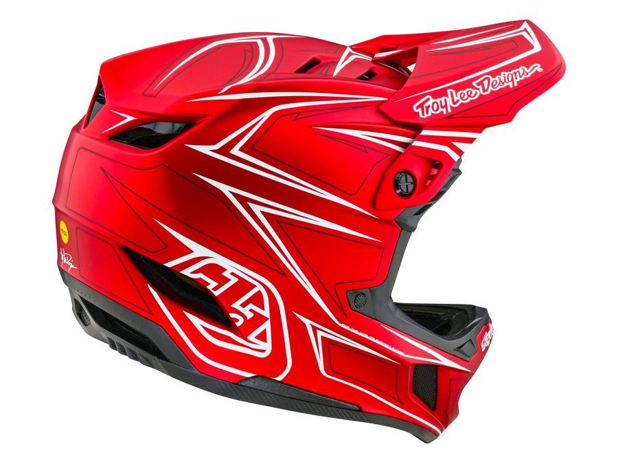Integrální helma Troy Lee Designs D4 COMPOSITE MIPS PINNED RED 2024