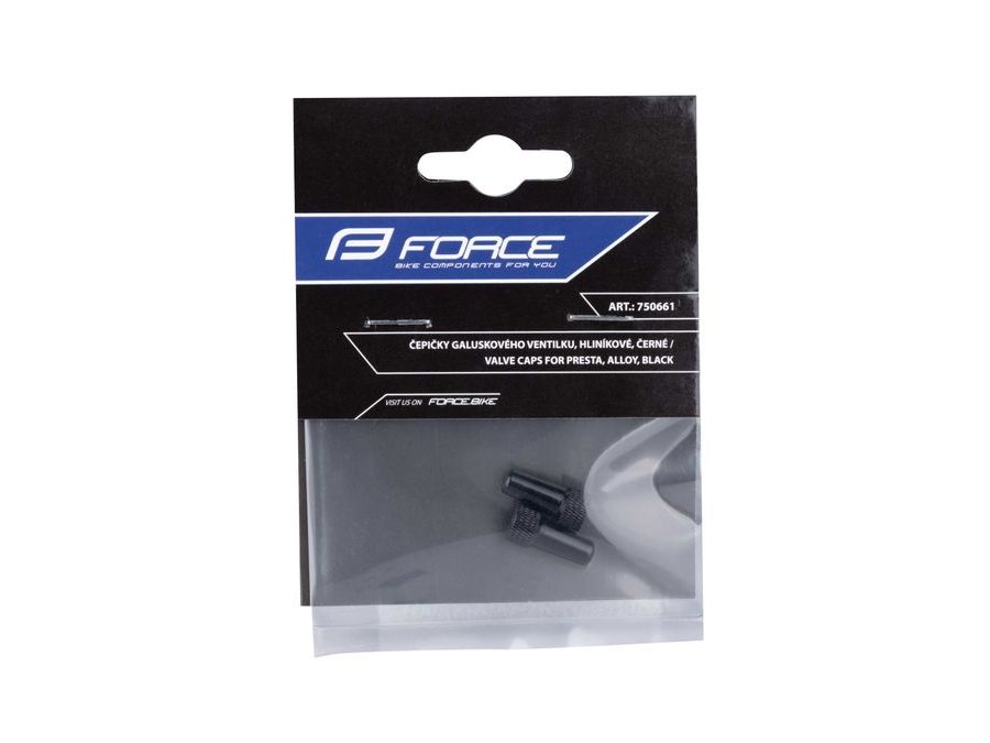 Čepičky galuskového ventilku, hliníkové, černé