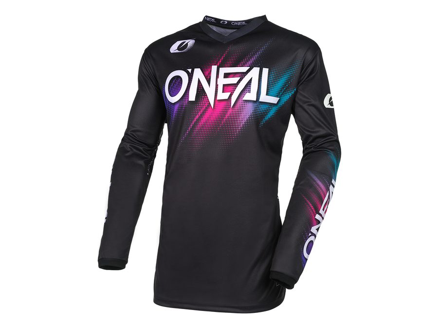 Dámský dres s dlouhým rukávem O'NEAL ELEMENT VOLTAGE, černá-multi