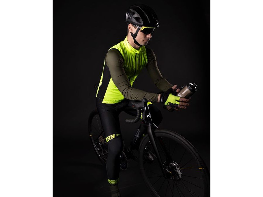 Pánské kraťasy se šráky a vložkou FORCE B51, černo-fluo