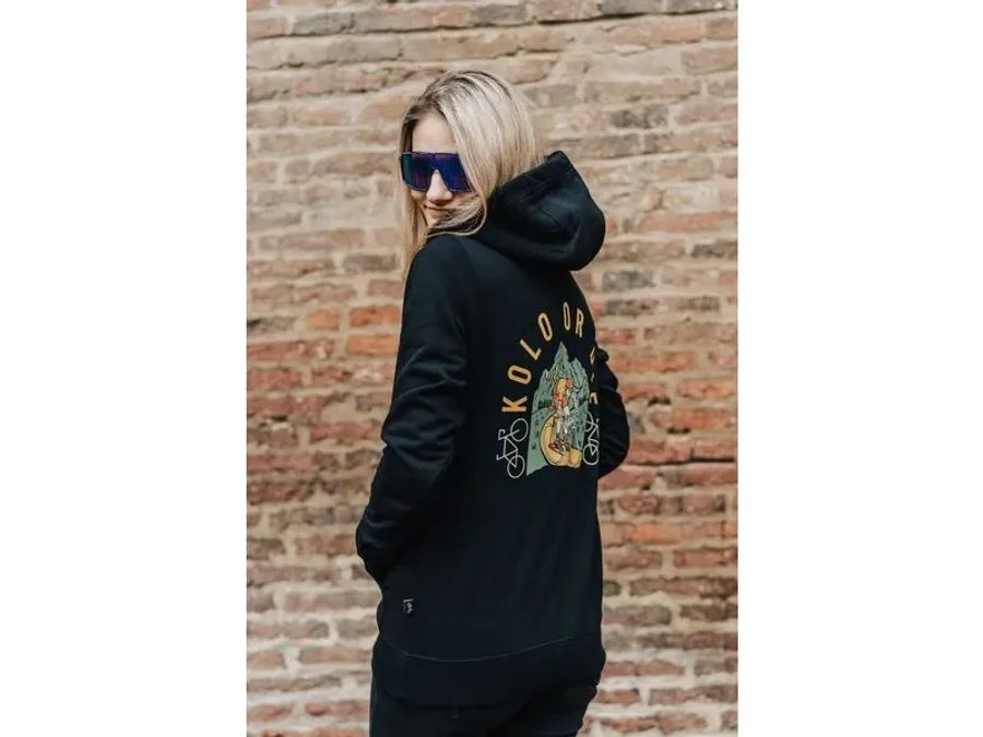 Pánská Mikina s kapucí Kolo je láska Kolo or Die UNI - černá