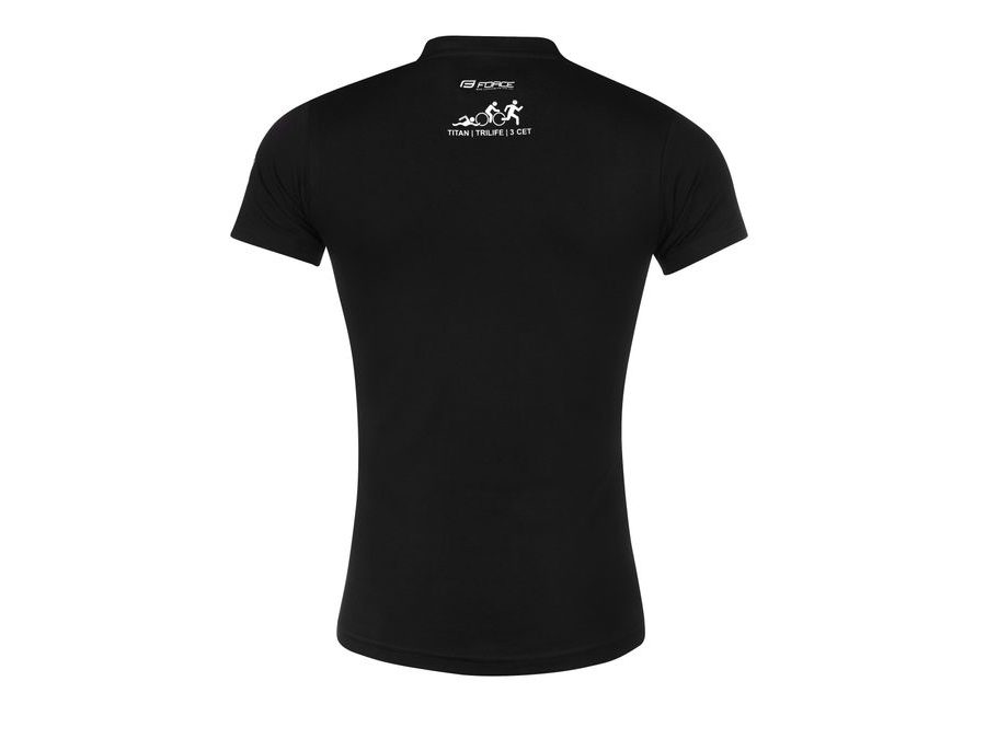 Pánské tričko s krátkým rukávem FORCE TITAN TRILIFE, černé