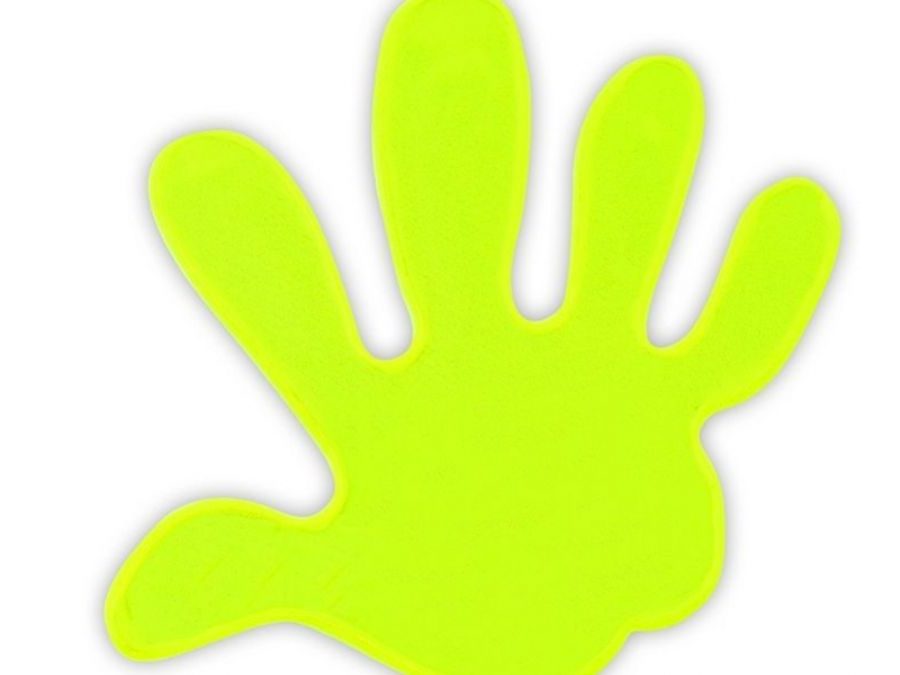 Reflexní samolepka Ruka žlutá