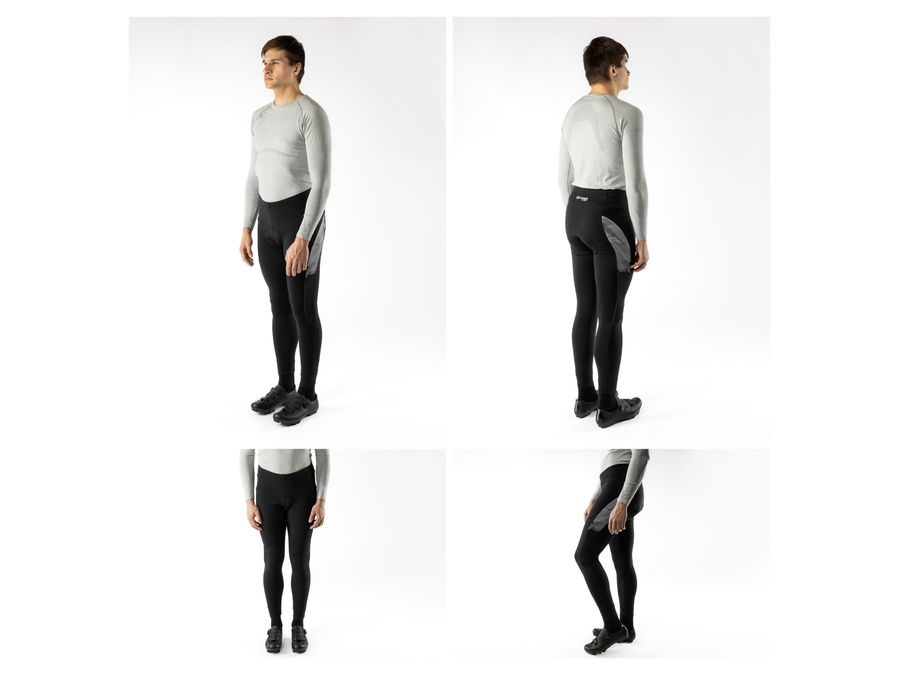 Pánské kalhoty do pasu s vložkou FORCE RIDGE, černo-šedé