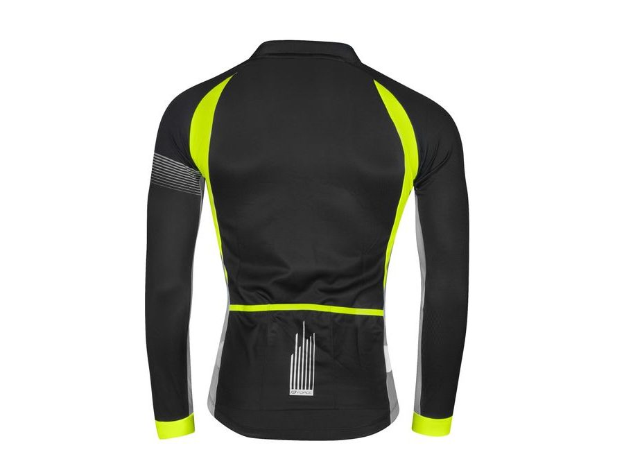 Pánský dres s dlouhým rukávem Force F85, černo-fluo-šedý