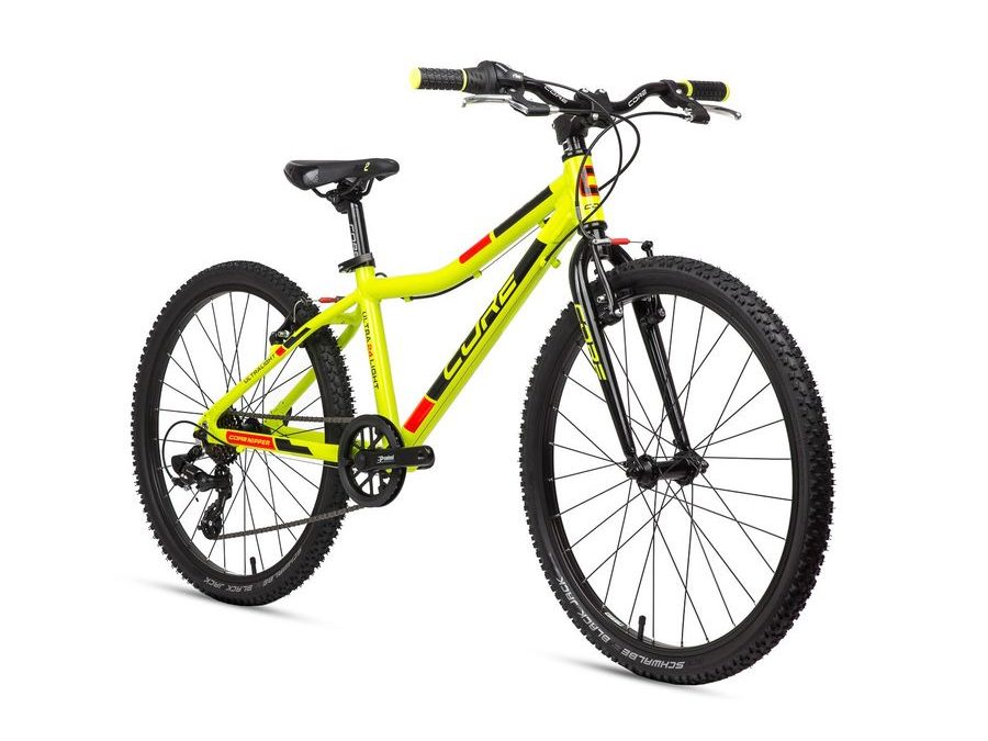 Dětské kolo Core Nipper 24" - jednopřevodník, žlutý design superlight 2025