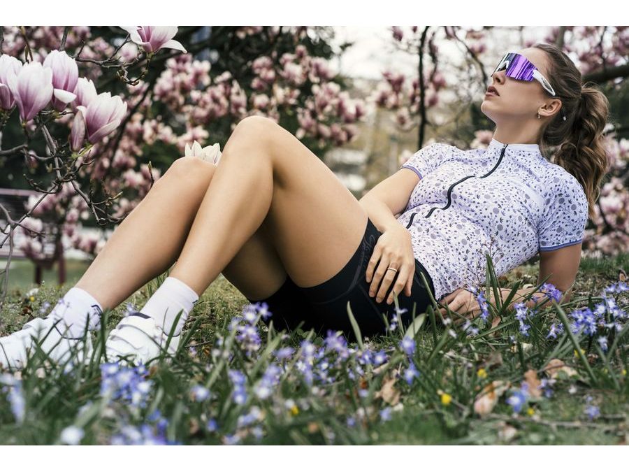 brýle FORCE MANTRA bílé, fialové zrc. sklo