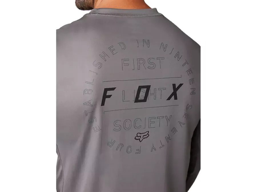 Pánský dres s dlouhým rukávem FOX Ranger Font, šedý