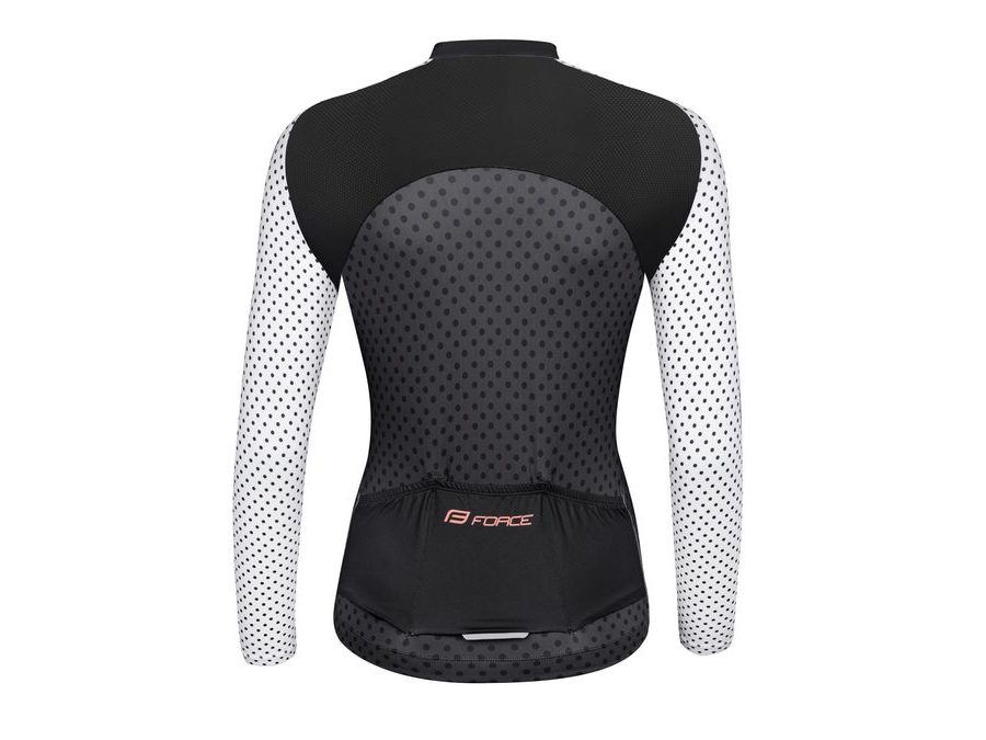 Dámský dres s dlouhým rukávem FORCE POINTS LADY, černo-bílý