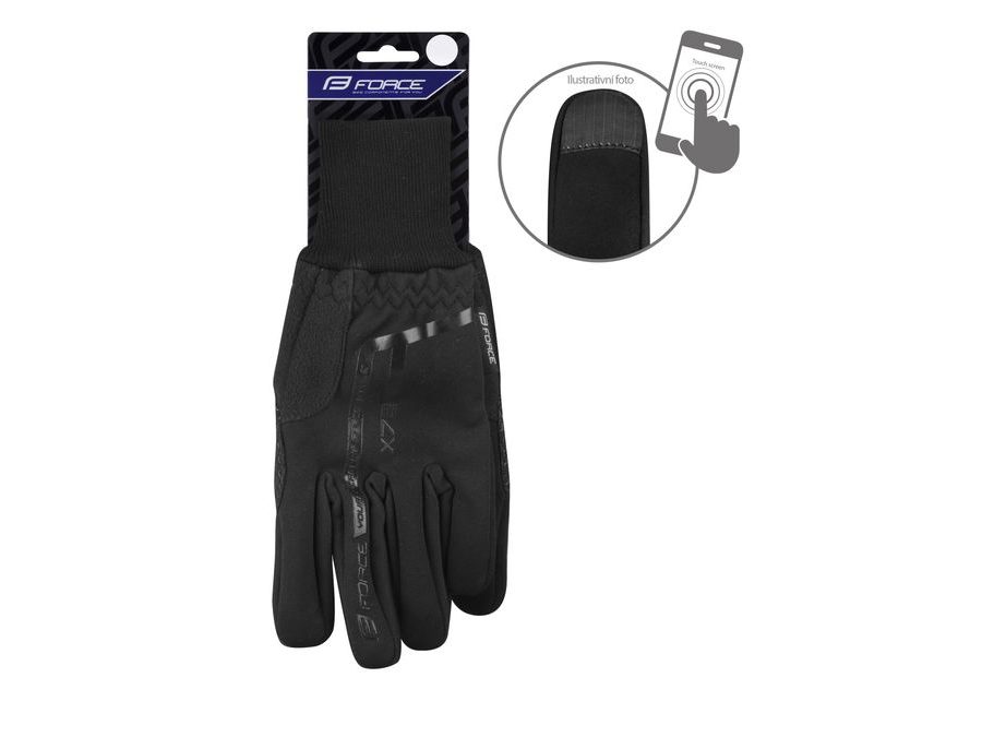 Podzimní/zimní rukavice FORCE X72, černé