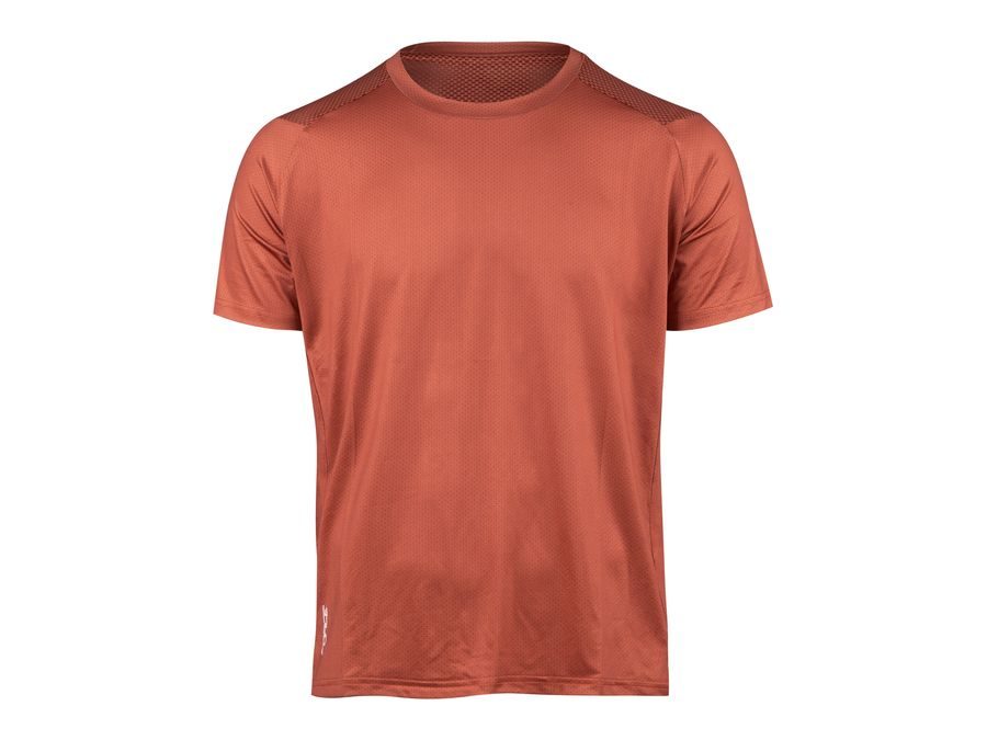 Pánský dres s krátkým rukávem FORCE MTB MOUNT, cihlový