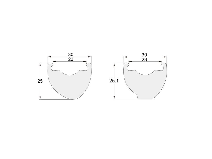 Karbonový ráfek Nextie PREMIUM Gravel 25mm 700C Carbon Fiber Rim Clincher [Tubeless Compatible] [NXT25GRX]
