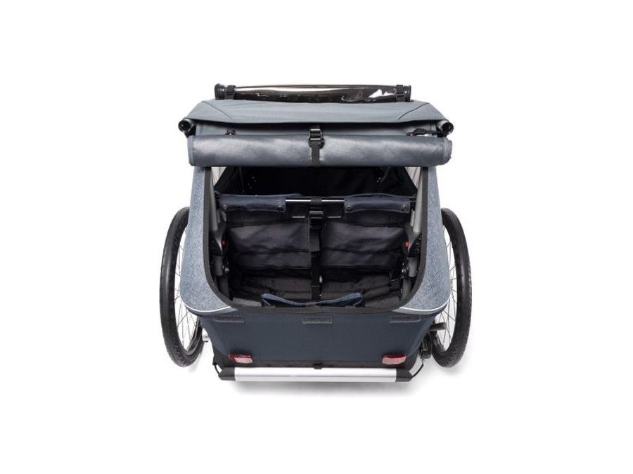 Odpružený vozík za kolo CROOZER KID FOR 2 PLUS Vaaya GRAPHITE BLUE 2020 2v1