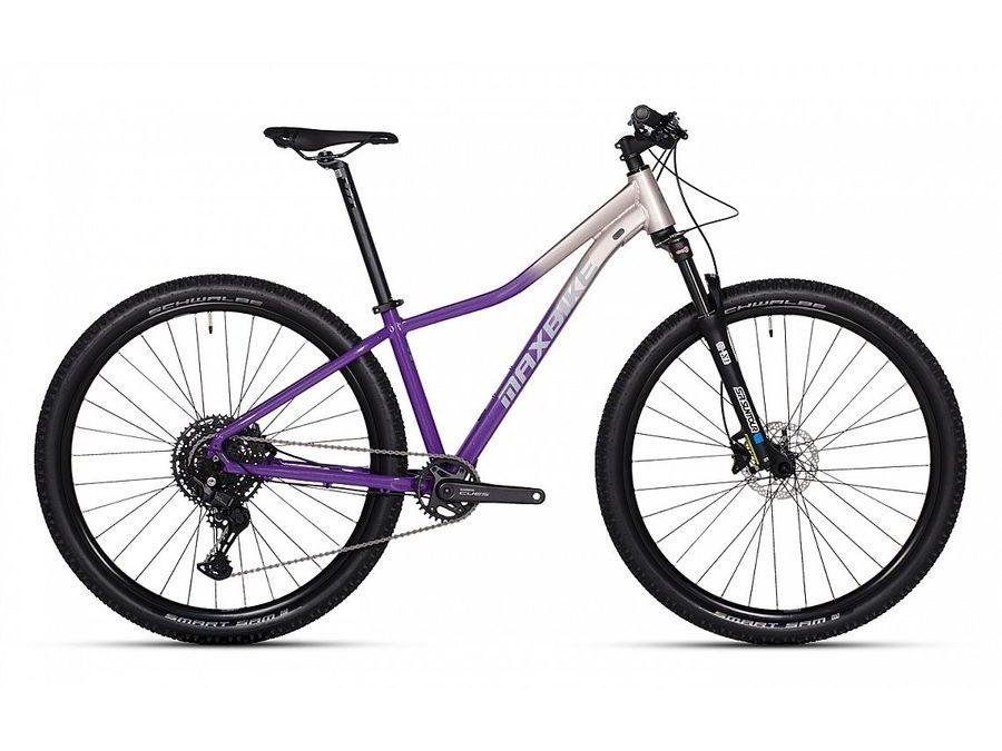Dámské horské kolo MAXBIKE Taupo Lady 29" Fialovo/stříbrné 2025