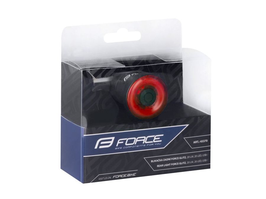 Zadní blikačka FORCE GLITZ, USB