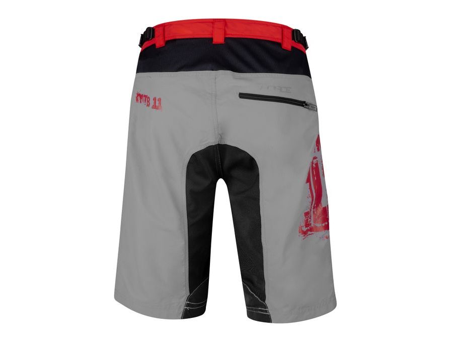 Pánské kraťasy do pasu s odnímatelnou vložkou FORCE MTB-11, světle šedé