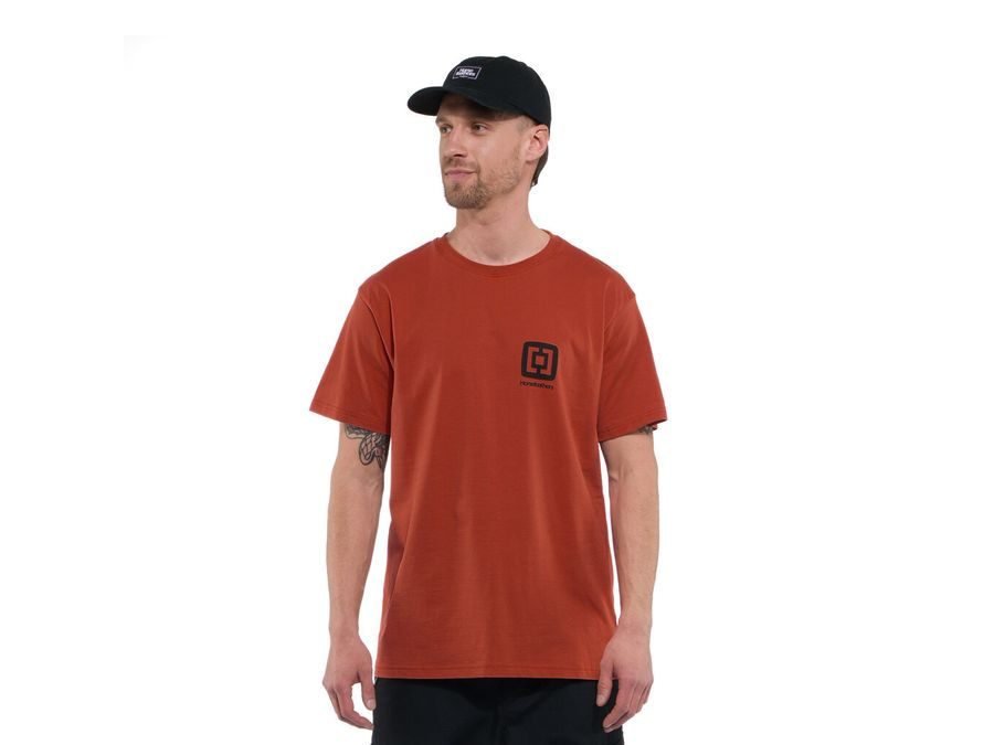 Pánské tričko s krátkým rukávem HORSEFEATHERS Mini Logo, ginger