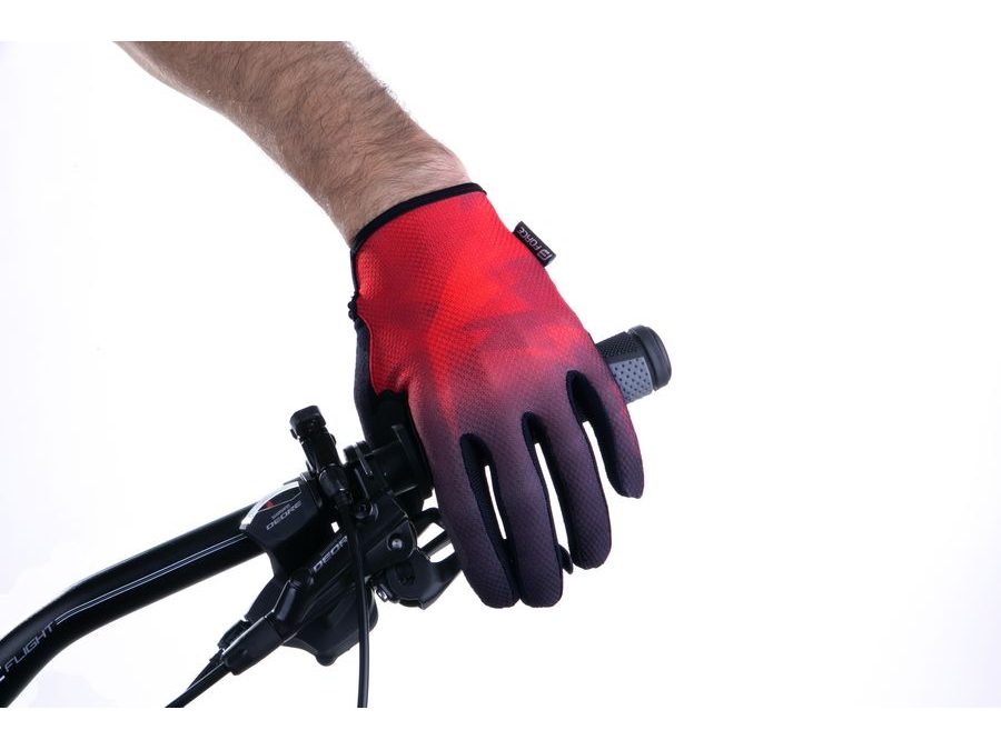 Letní dlouhoprsté rukavice FORCE MTB CORE, červené