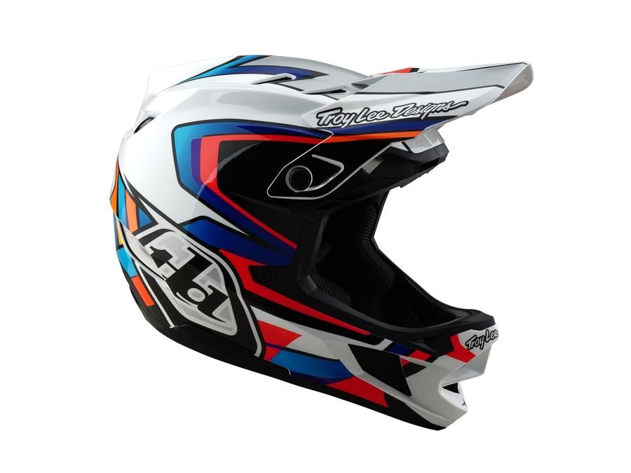 Integrální helma Troy Lee Designs D4 COMPOSITE FRAMES WHITE / SILVER 2025