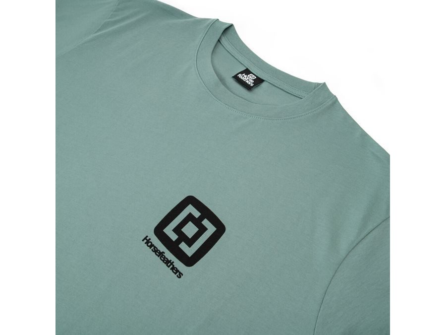 Pánské tričko s krátkým rukávem HORSEFEATHERS Mini Logo, blue haze