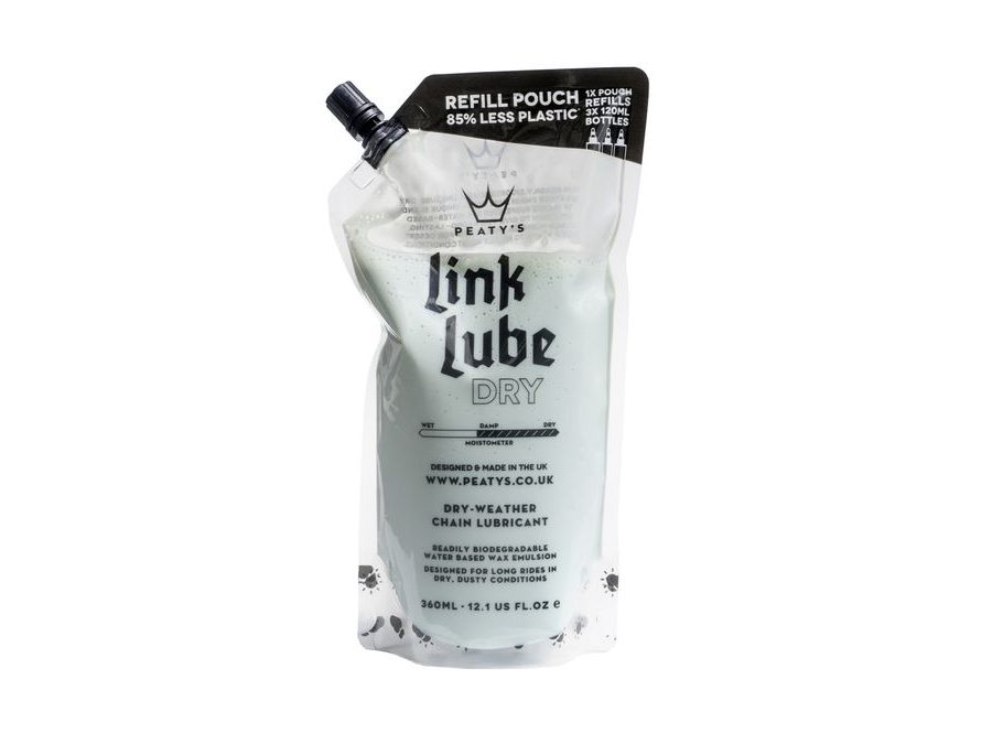 Mazivo / Olej na řetěz PEATY'S LINKLUBE DRY REFILL POUCH 360 ML