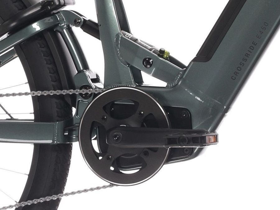 Dámské celoodpružené trekingové elektrokolo ROCK MACHINE Crossride e450 FS Touring, Gloss Grey-Black