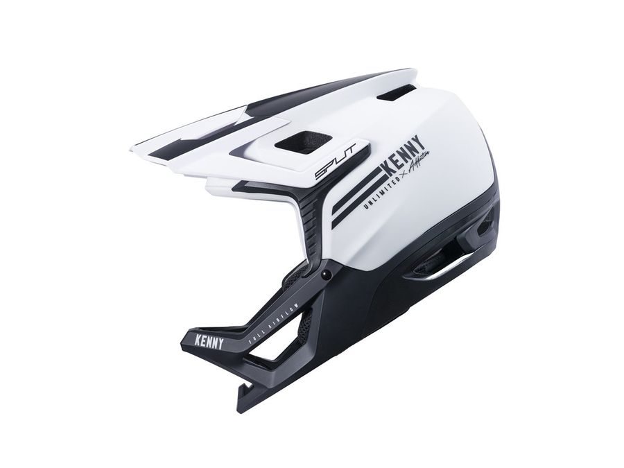 Integrální přilba - KENNY Split Logo 21 - White / Black