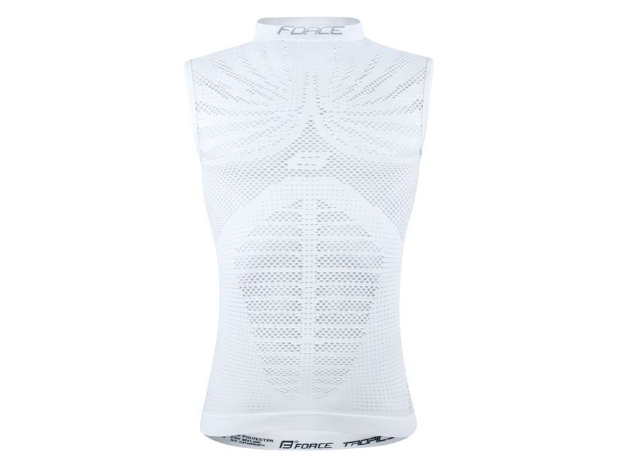 Funkční triko FORCE TROPIC bez rukávů, bílé