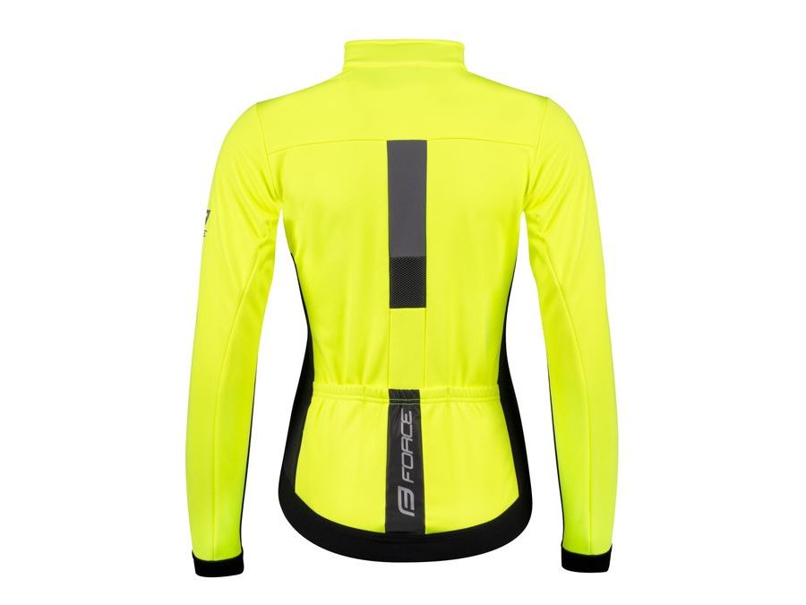 Dámská zimní bunda FORCE FROST LADY softshell, fluo-černá
