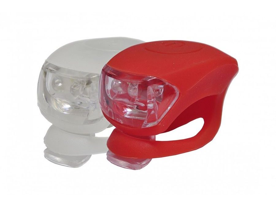 Sada silikonových světel MAXBIKE JY-267, bílá-červená