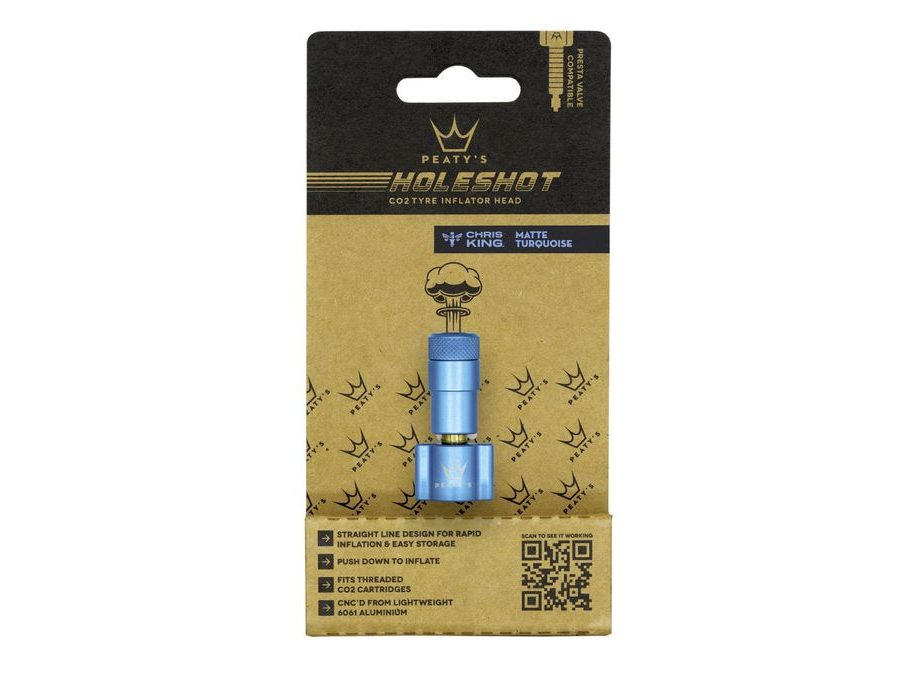 Hlavice pumpy PEATY'S HOLESHOT HLAVICE CO2 PUMPY TURQUOISE