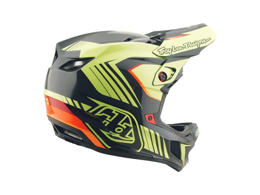 Integrální helma Troy Lee Designs D4 POLYACRYLITE QUALIFIER BLACK / YELLOW 2025