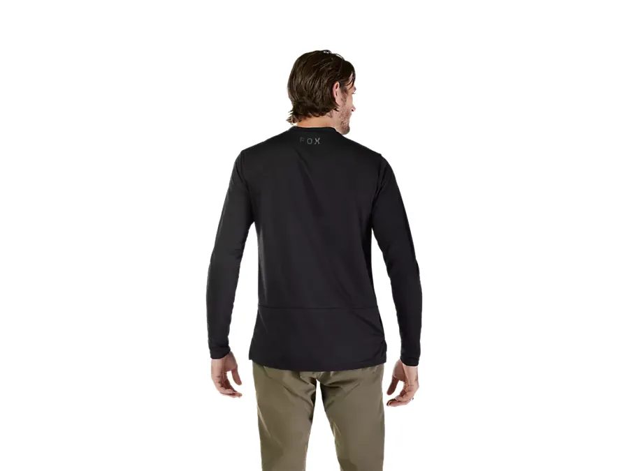 Pánský dres s dlouhým rukávem FOX RANGER Ls Jersey Head, Black