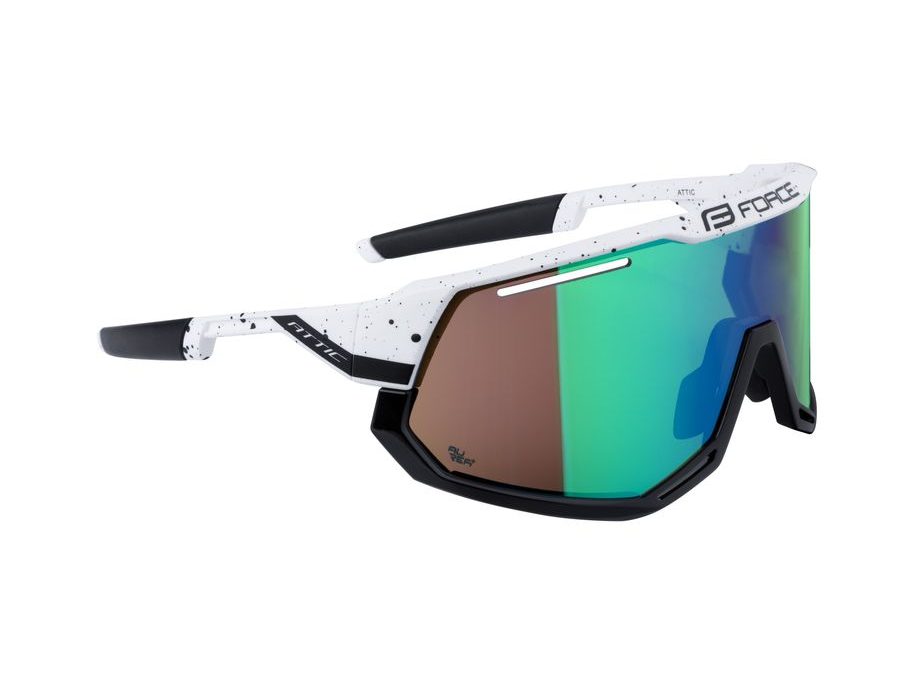 brýle FORCE ATTIC bílo-černé, zelené kontrast.sklo