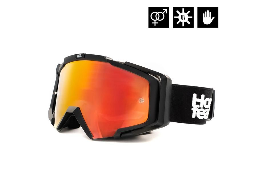 Sjezdové MTB brýle HORSEFEATHERS Patriot, black-mirror red