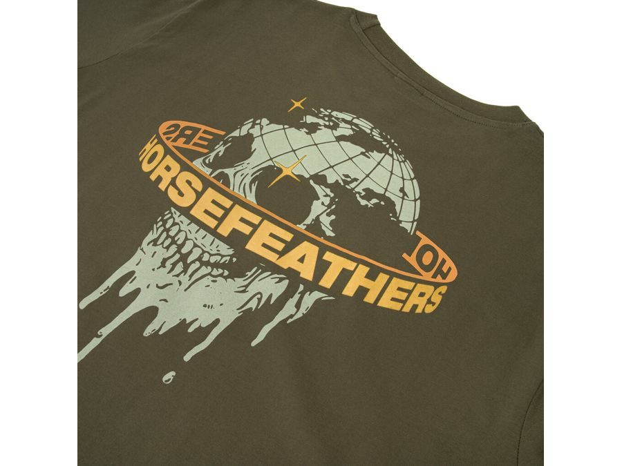 Pánské tričko s krátkým rukávem HORSEFEATHERS Orbit, burnt olive