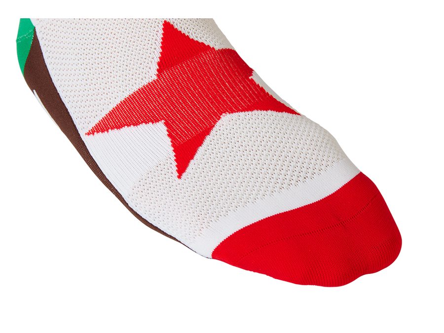 Dlouhé ponožky O'NEAL MTB PERFORMANCE CALIFORNIA, červená-bílá-hnědá