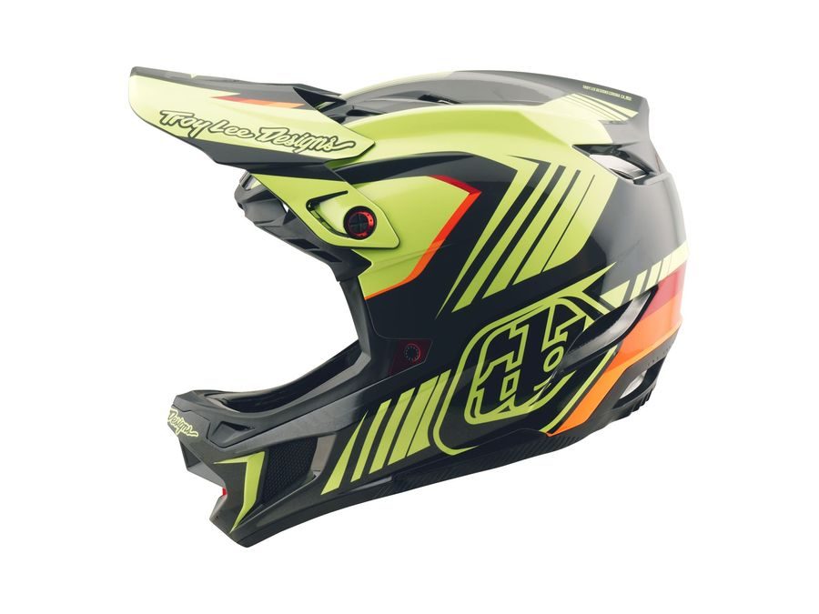 Integrální helma Troy Lee Designs D4 POLYACRYLITE QUALIFIER BLACK / YELLOW 2025
