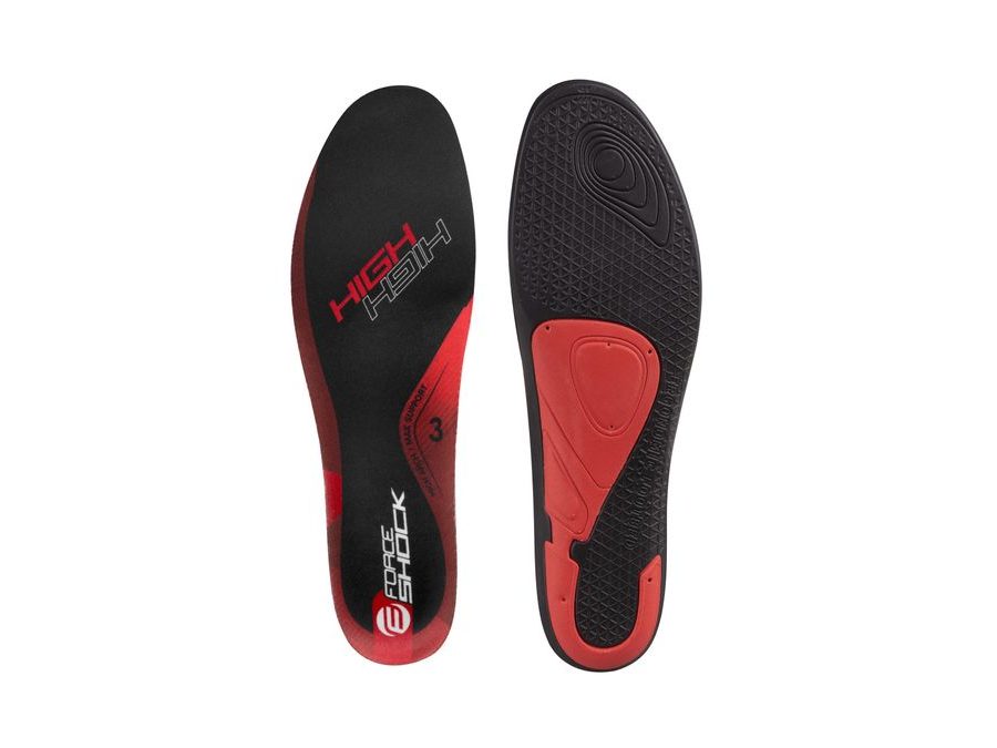 vložky treter FORCE SHOCK HIGH, černo-červené
