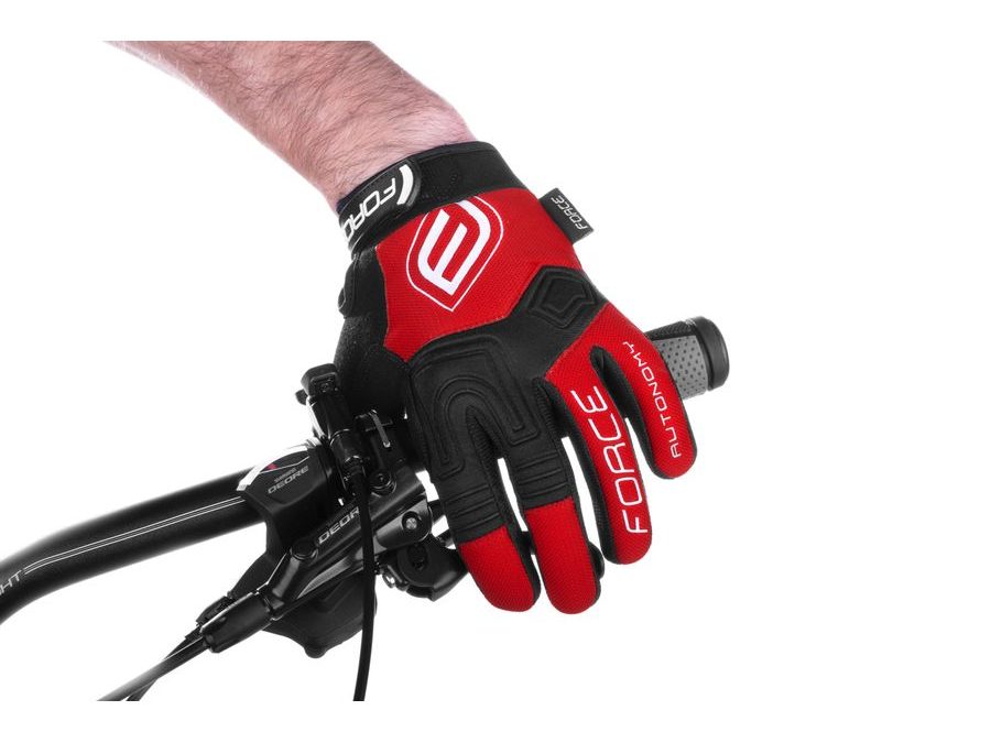Letní dlouhoprsté rukavice FORCE MTB AUTONOMY, červené
