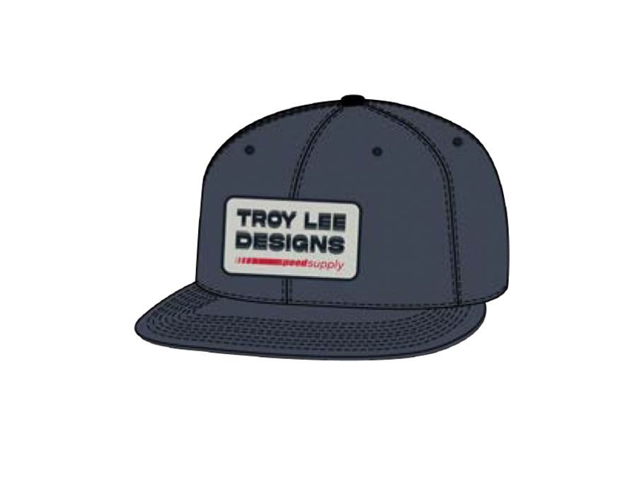 Kšiltovka Troy Lee Designs FLAT BILL SNAPBACK FACTORY SMOKE, blue