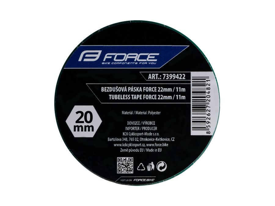 páska bezdušová FORCE Tubeless lepící 20mm x 11m