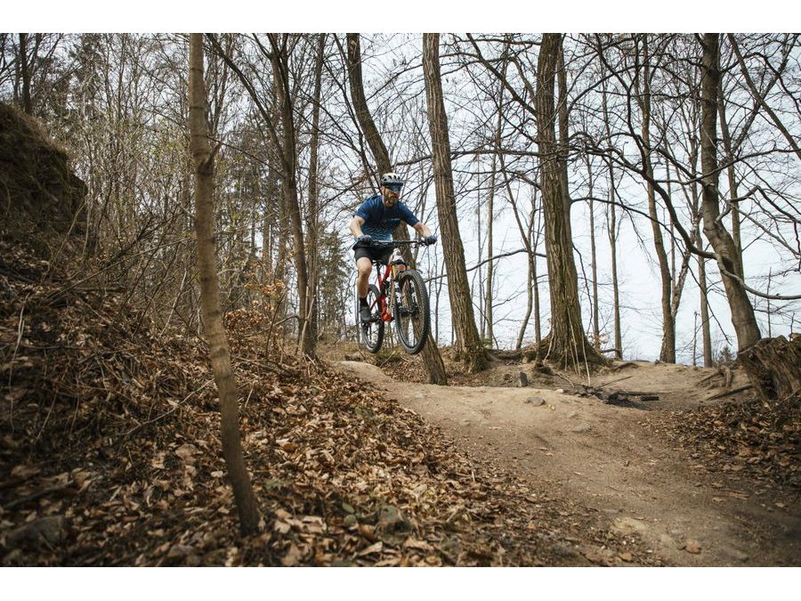 Pánský dres s krátkým rukávem FORCE MTB ANGLE, modrý